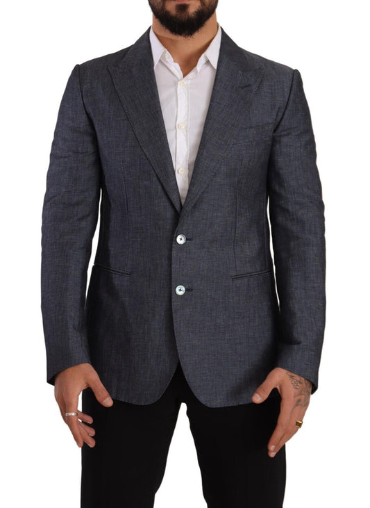 Dolce & Gabbana Elegant Slim Fit Two-Button Blue Blazer