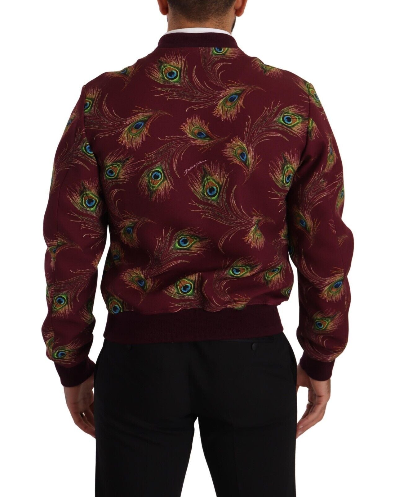 Dolce & Gabbana Stralende Rode Pauw Print Bomberjack