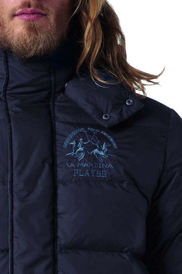 La Martina Elegant sportjack met capuchon in marineblauw