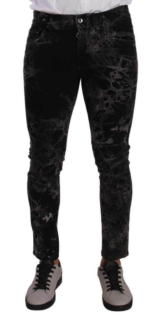 Dolce & Gabbana Slim Fit Skinny Jeans met Patroon