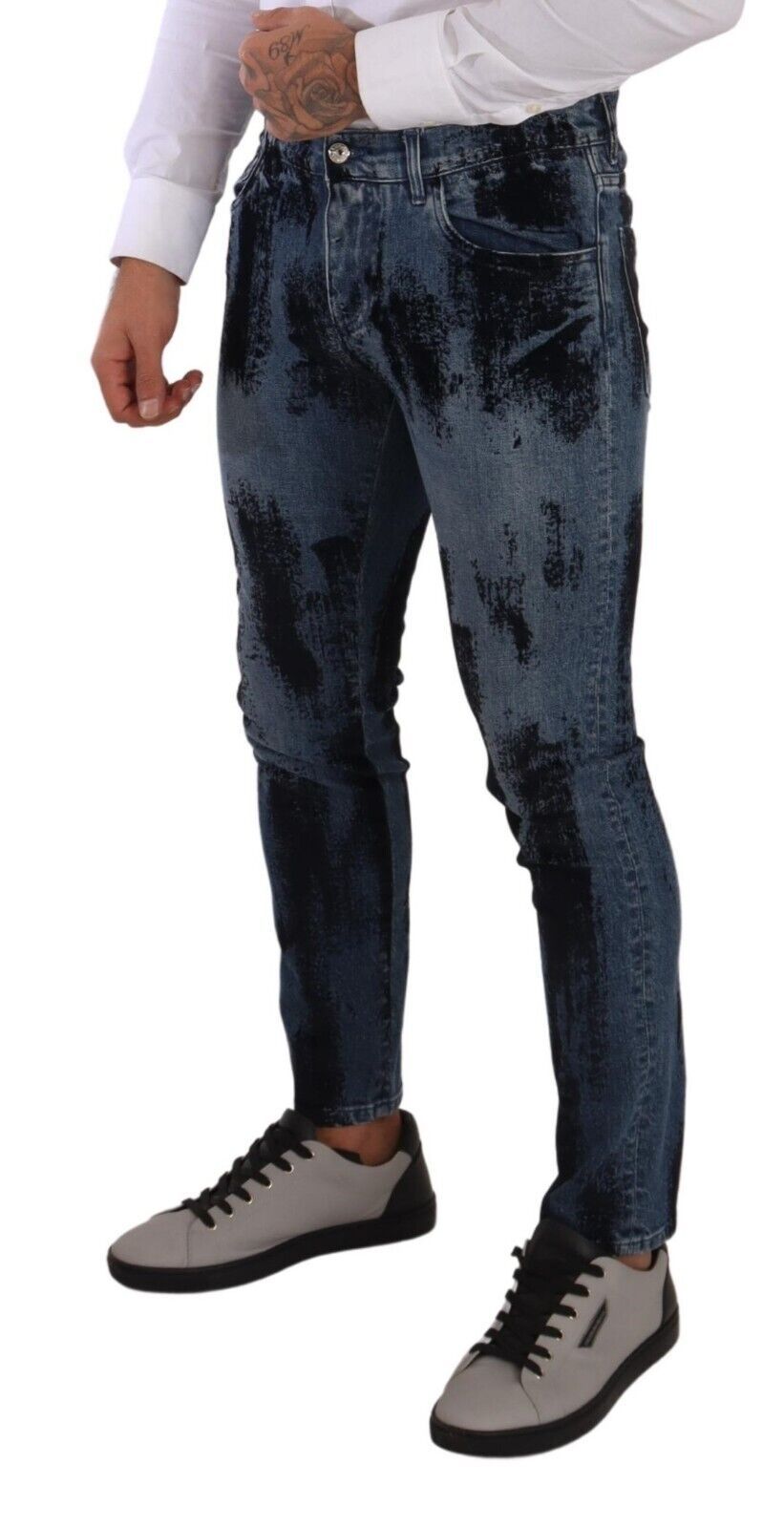 Dolce & Gabbana Italiaanse Designer Skinny Slim Fit Jeans