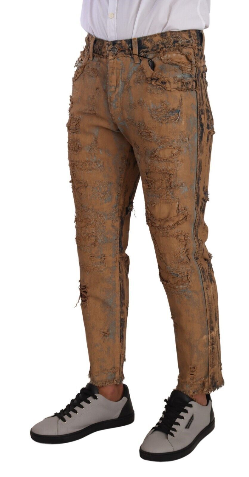 Dolce & Gabbana Authentic Distressed Denim Klassieke Broek