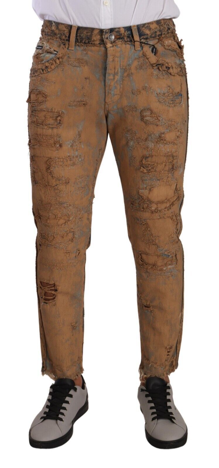 Dolce & Gabbana Authentic Distressed Denim Klassieke Broek