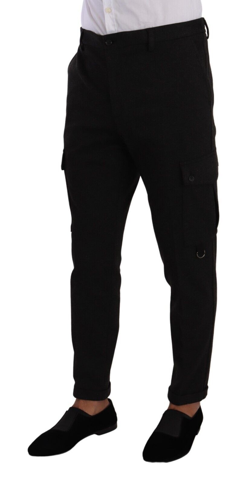 Dolce & Gabbana Strakke Skinny Cargobroek in Tijdloos Zwart