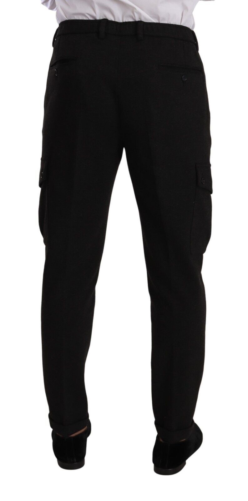 Dolce & Gabbana Strakke Skinny Cargobroek in Tijdloos Zwart