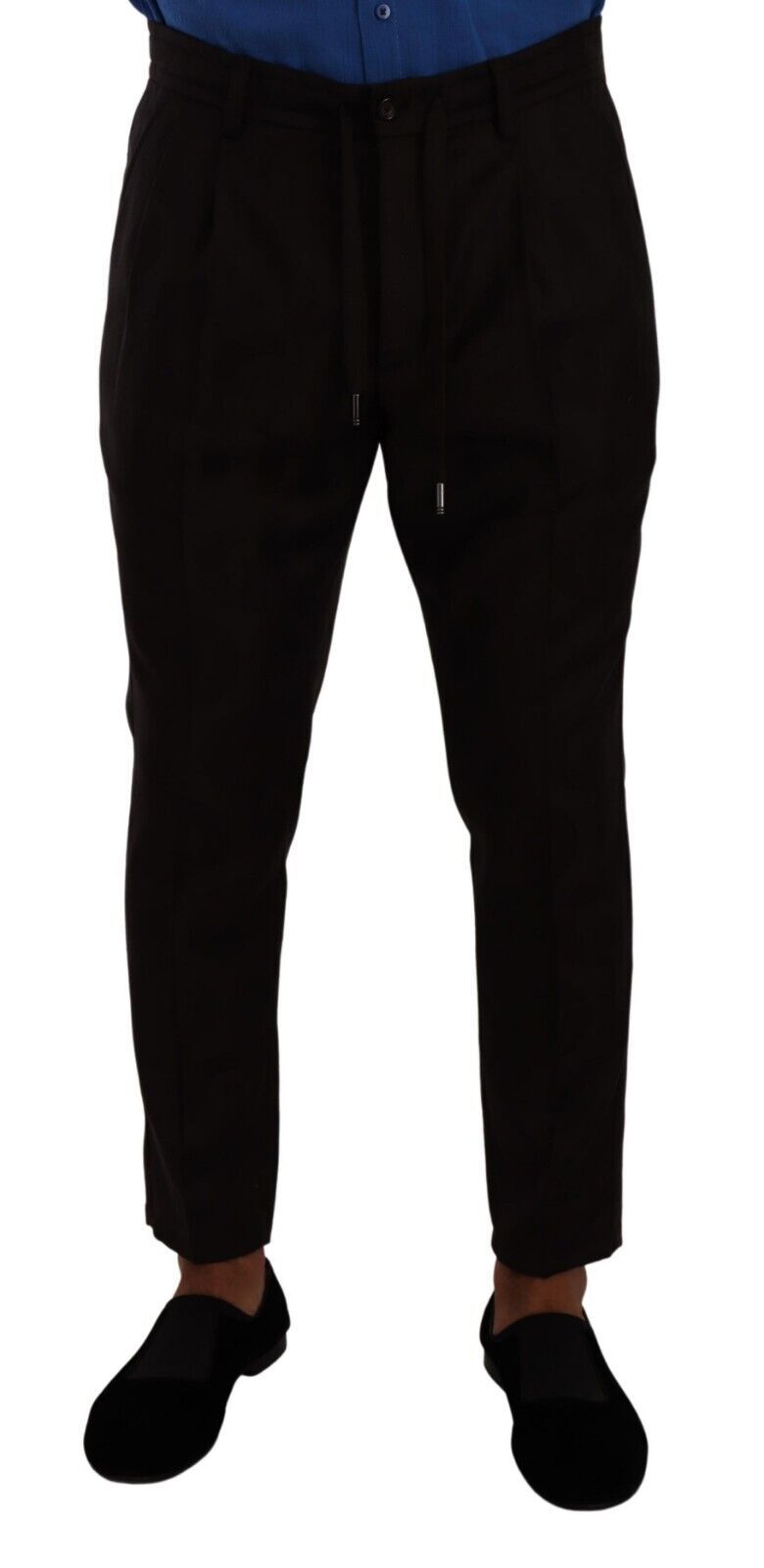 Dolce & Gabbana Elegante Bordeauxrode Wollen Joggingbroek