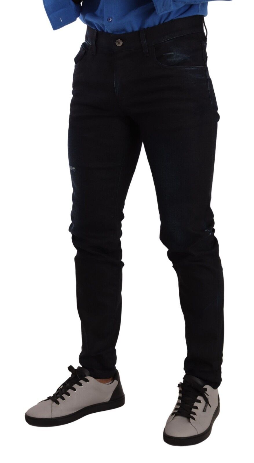 Dolce & Gabbana Elegante Slim Fit Skinny Jeans in Donkerblauw