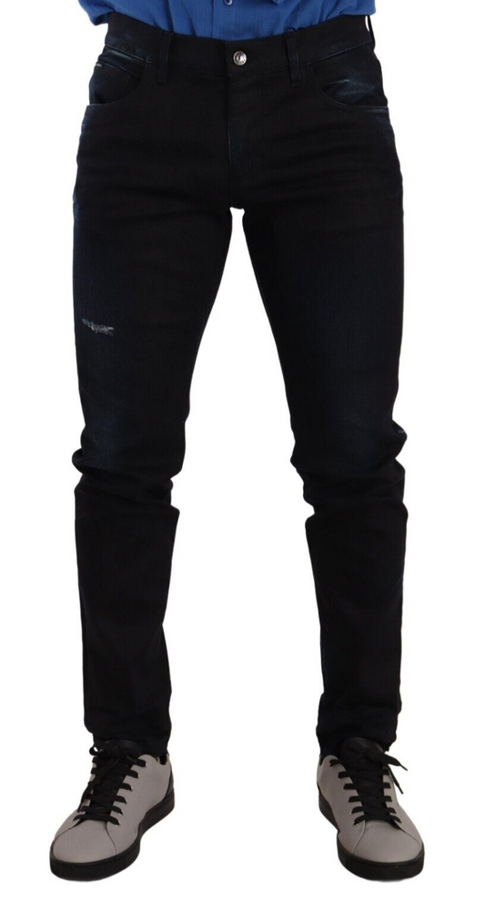 Dolce & Gabbana Elegante Slim Fit Skinny Jeans in Donkerblauw