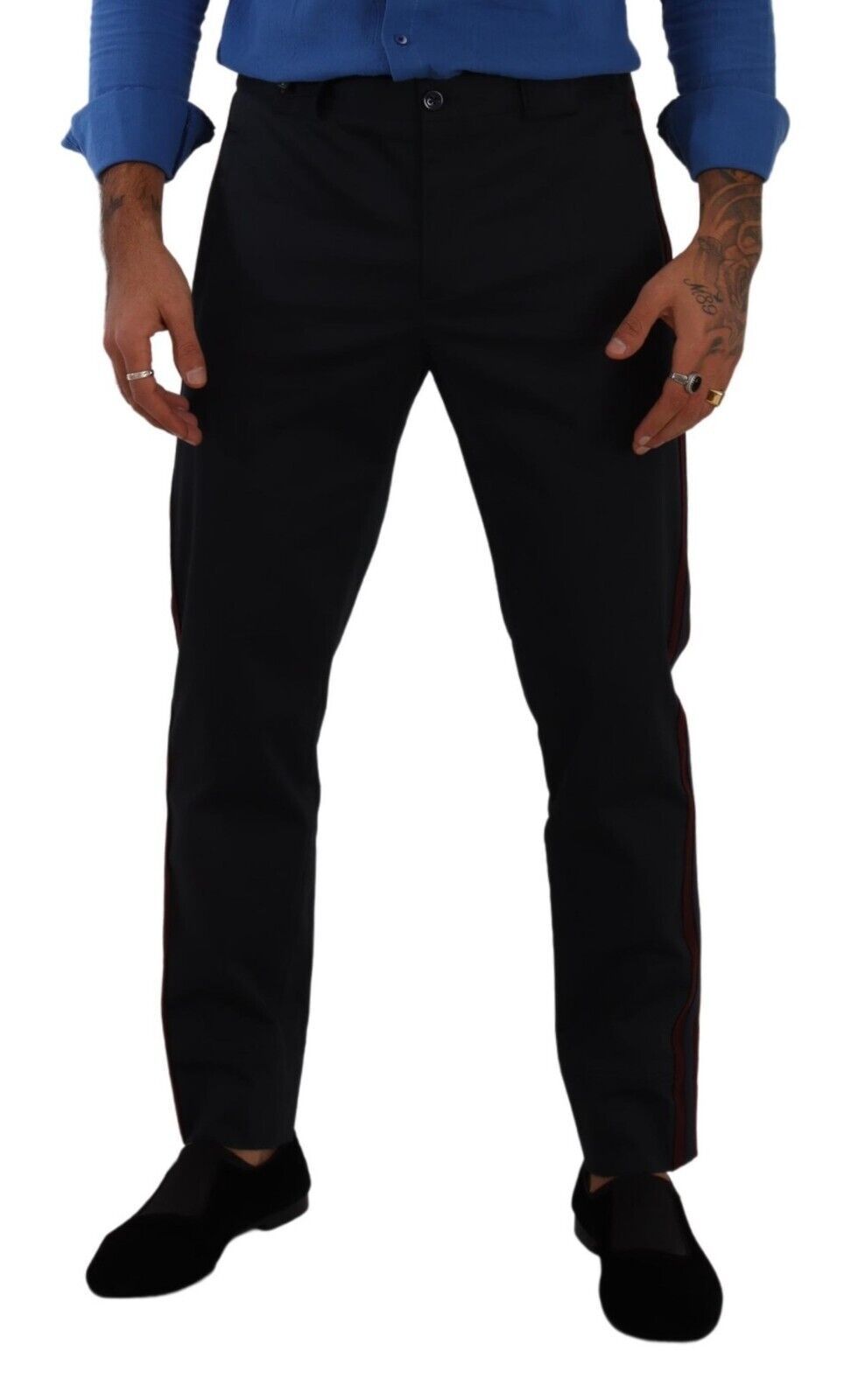 Dolce & Gabbana Chic Slim Fit Chinos-broek in blauw