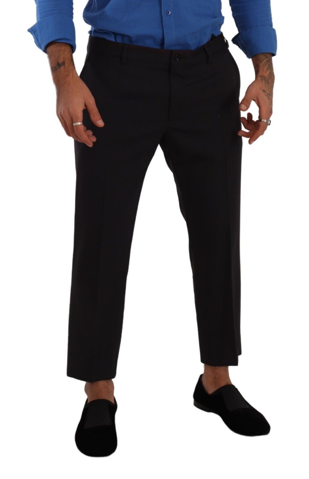 Dolce & Gabbana Elegante Cropped Wollen Stretch Broek