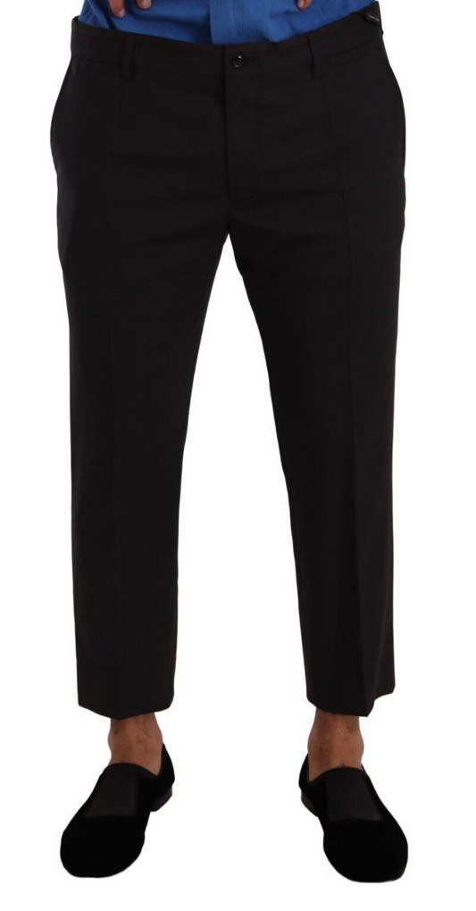 Dolce & Gabbana Elegante Cropped Wollen Stretch Broek