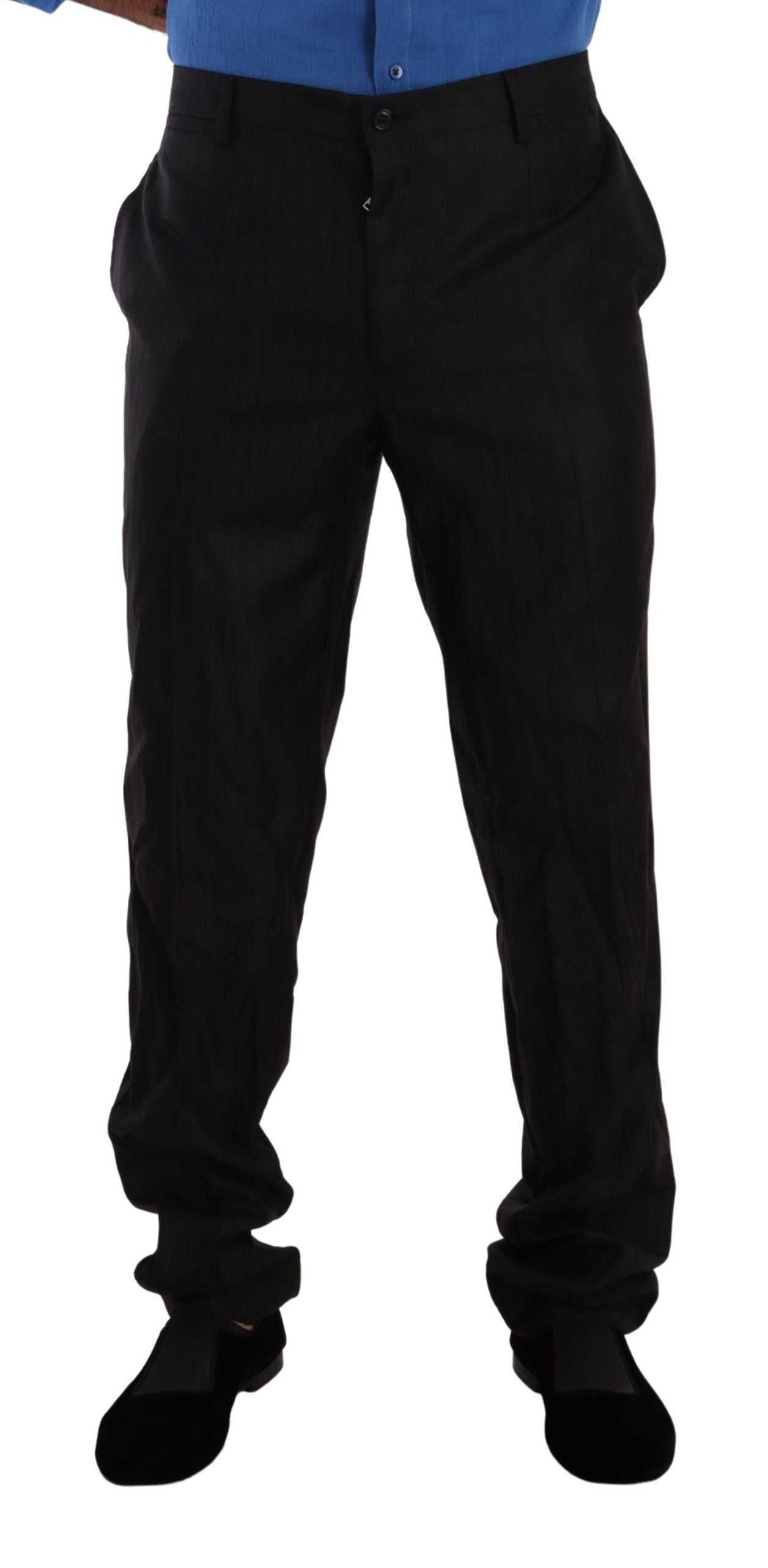 Dolce & Gabbana Elegante gestreepte wol-zijden pantalon