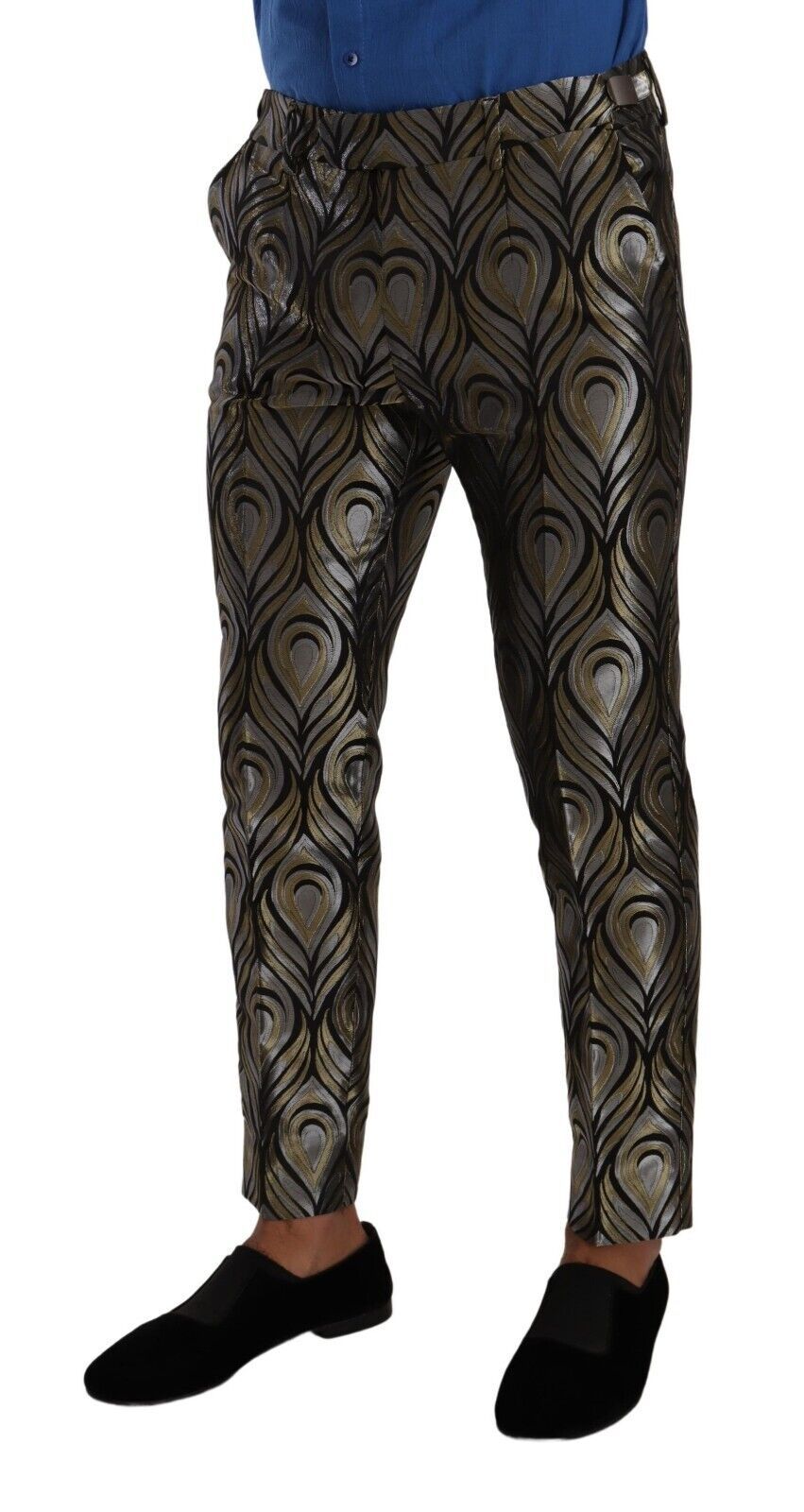 Dolce & Gabbana Elegante Slim Fit Metallic Jurk Broek