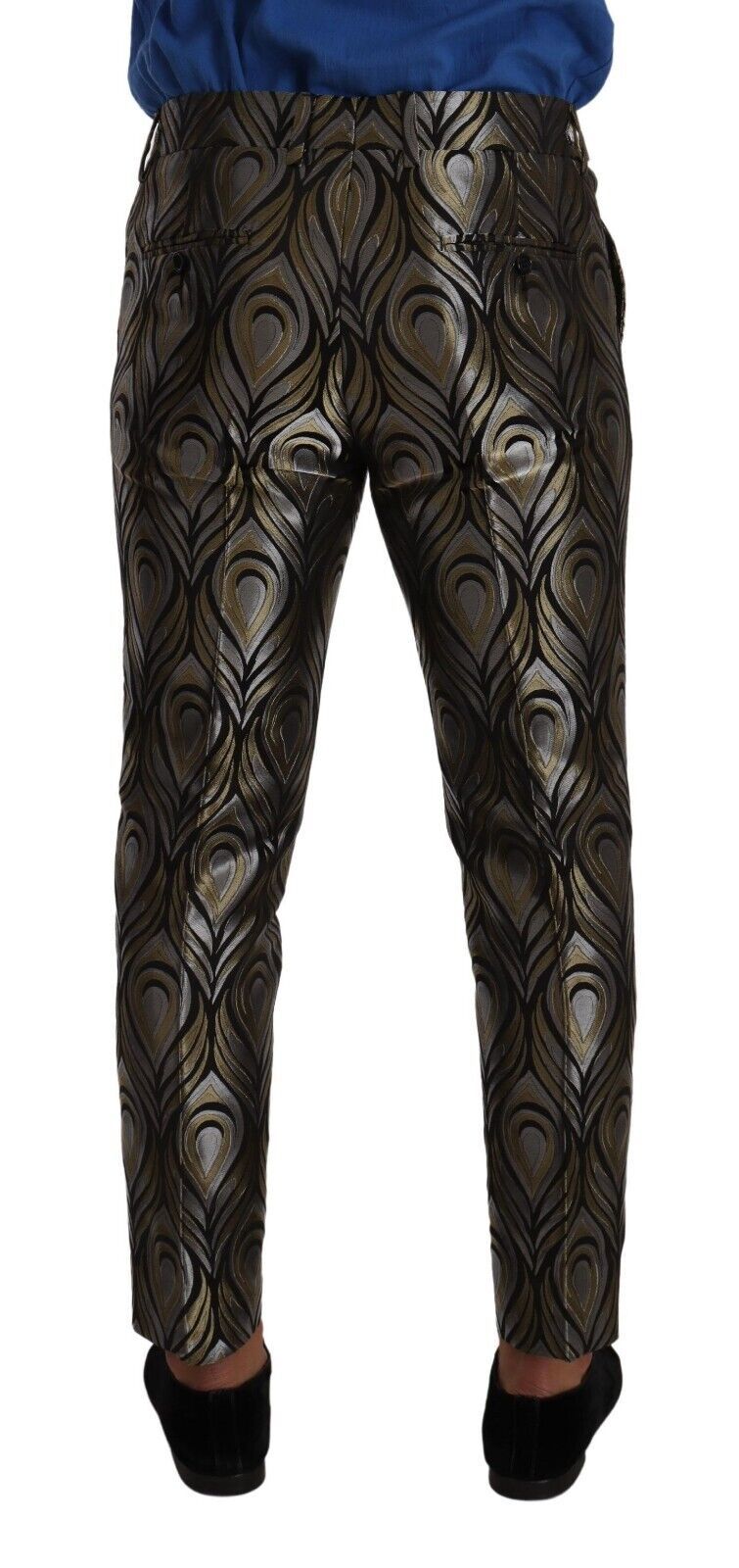 Dolce & Gabbana Elegante Slim Fit Metallic Jurk Broek