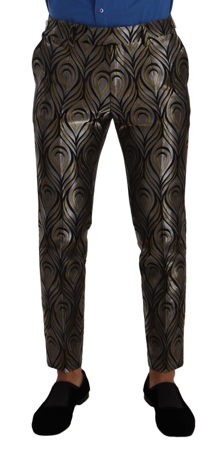 Dolce & Gabbana Elegante Slim Fit Metallic Jurk Broek