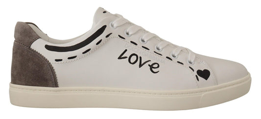 Dolce & Gabbana Elegante Witte Leren Casual Sneakers