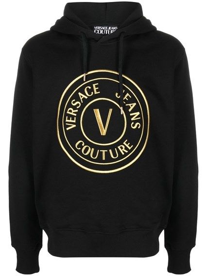 Versace Jeans Chic Zwarte Capuchon Sweatshirt