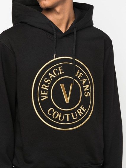 Versace Jeans Chic Zwarte Capuchon Sweatshirt