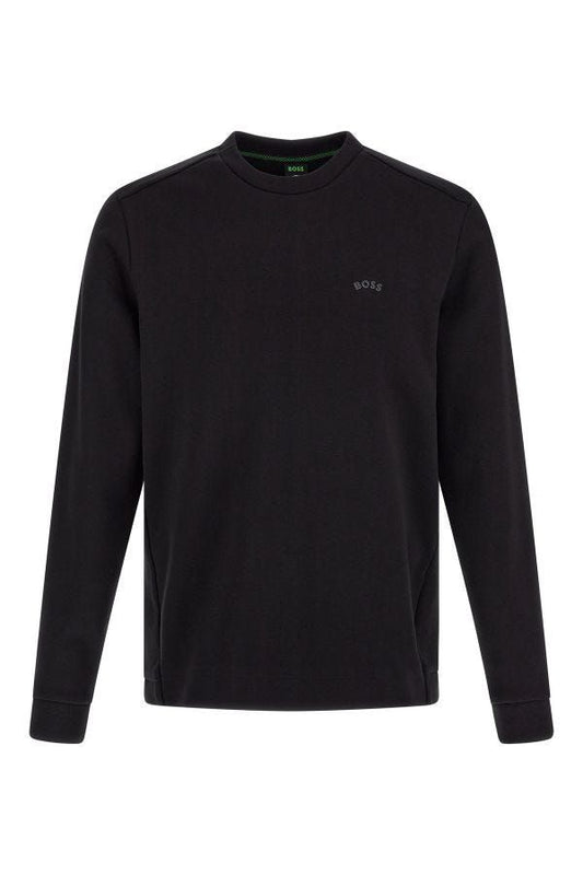 Hugo Boss Elegante Zwarte Katoenen Ronde Hals Sweatshirt