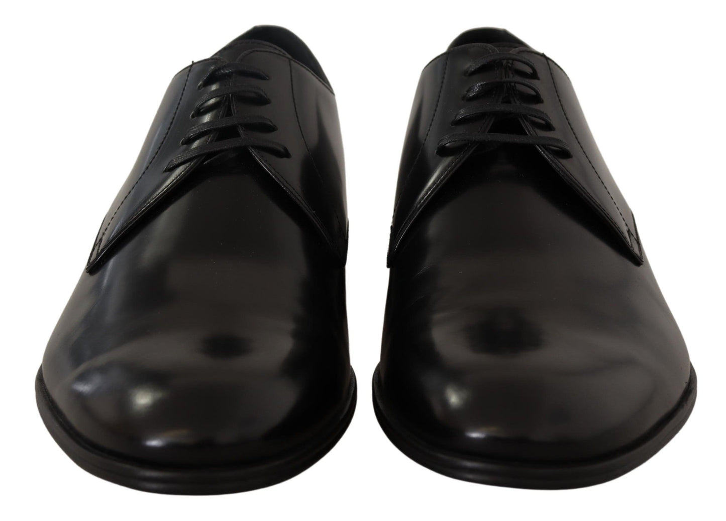 Dolce & Gabbana Elegante Zwarte Leren Derby Schoenen