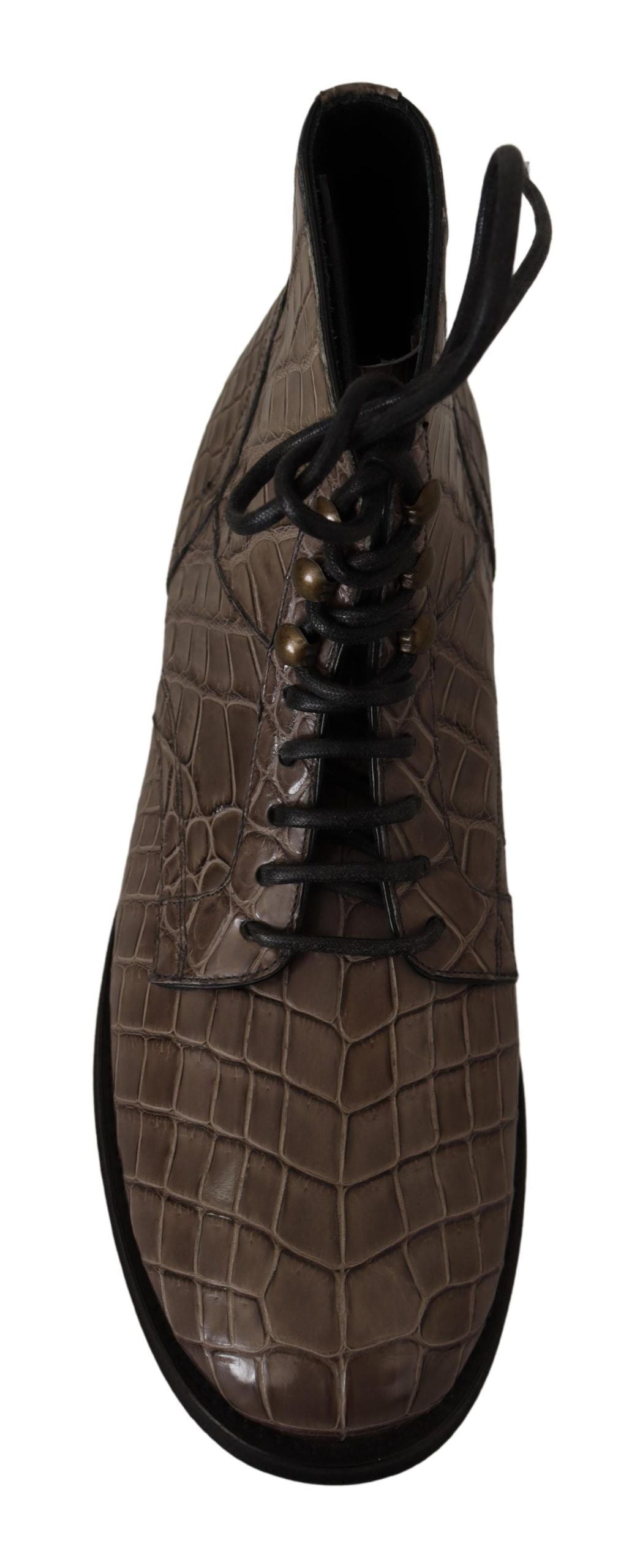 Dolce & Gabbana Elegante Crocodile Derby Brogue Laarzen