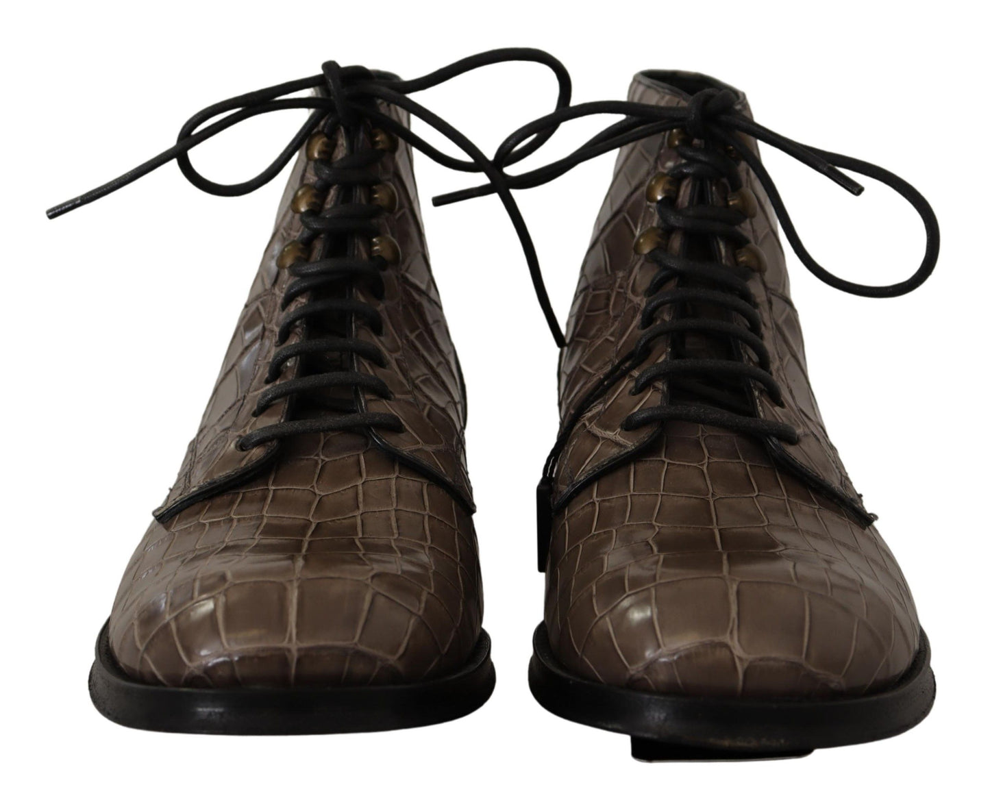 Dolce & Gabbana Elegante Crocodile Derby Brogue Laarzen