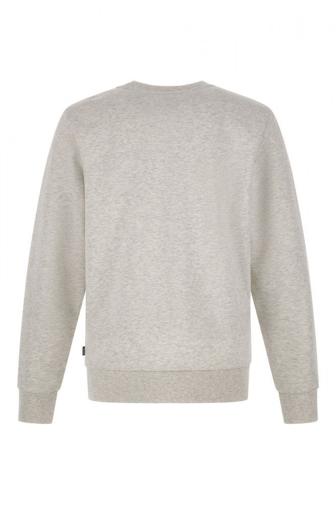 Hugo Boss Elegante Grijze Ronde Hals Katoenen Sweatshirt