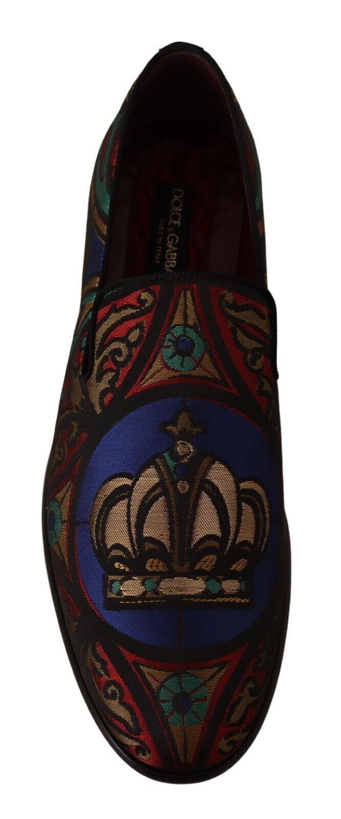 Dolce & Gabbana Multicolor Jacquard Slip-On Loafer Pantoffels