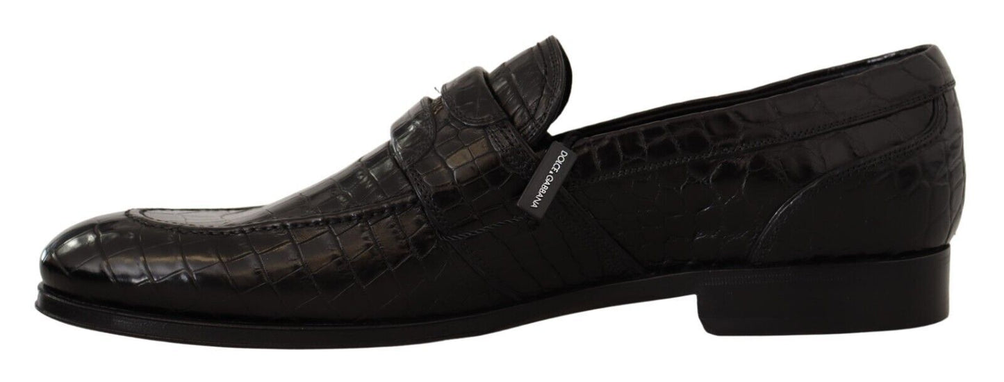 Dolce & Gabbana Elegante Mocassinschoenen van Krokodillenleer