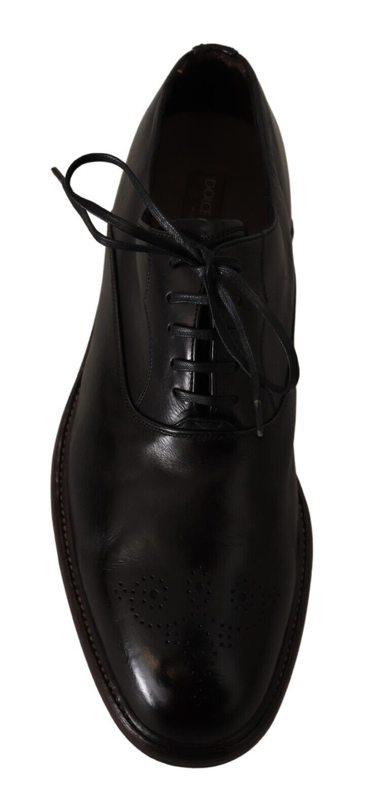 Dolce & Gabbana Elegante Zwarte Leren Derby Formele Schoenen