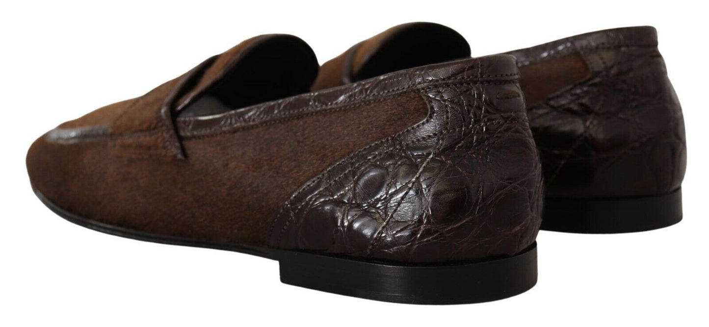 Dolce & Gabbana Exquise Exotische Leren Loafers