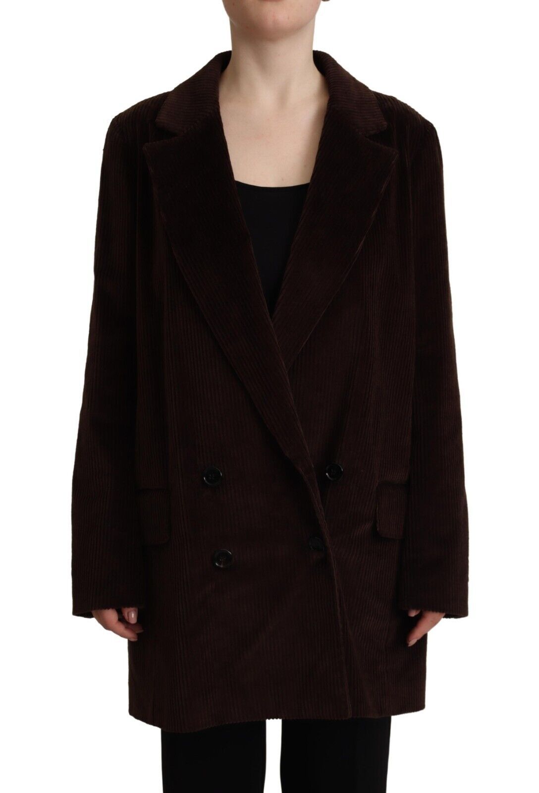 Dolce & Gabbana Elegante Bordeauxrode Trenchcoat met Dubbele Rij Knopen