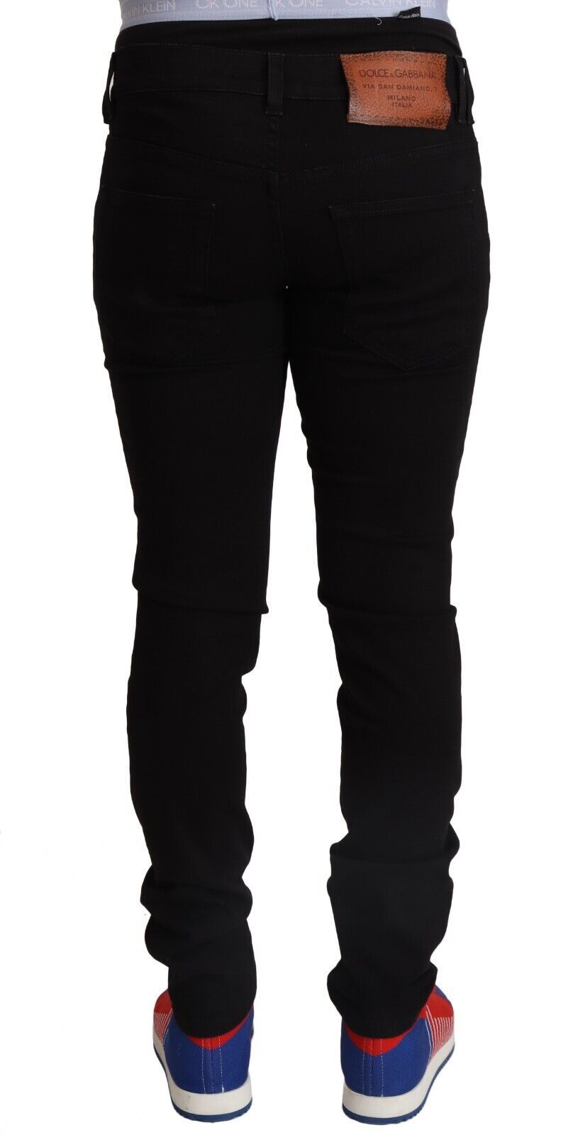 Dolce & Gabbana Elegante Slim Fit Zwarte Denim Jeans