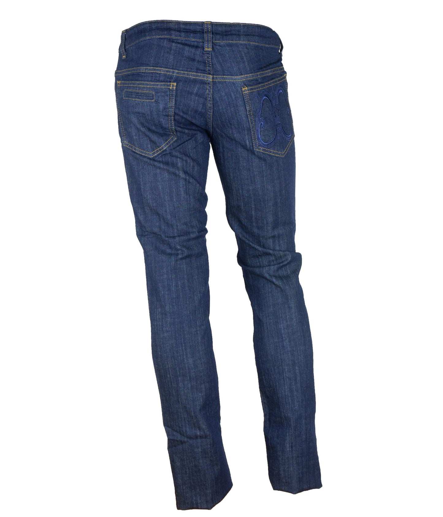 Cavalli Class Elegante Donkerblauwe Denim Essentials