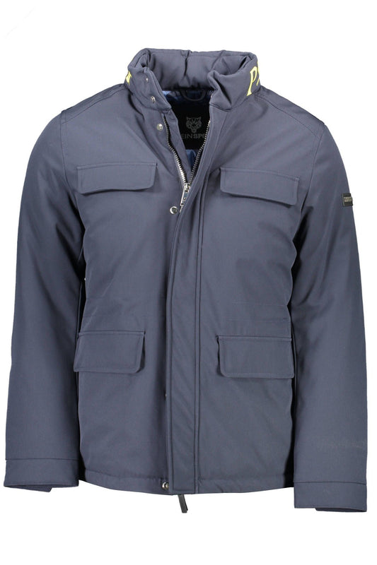 Plein Sport Blue Polyester Men Jacket