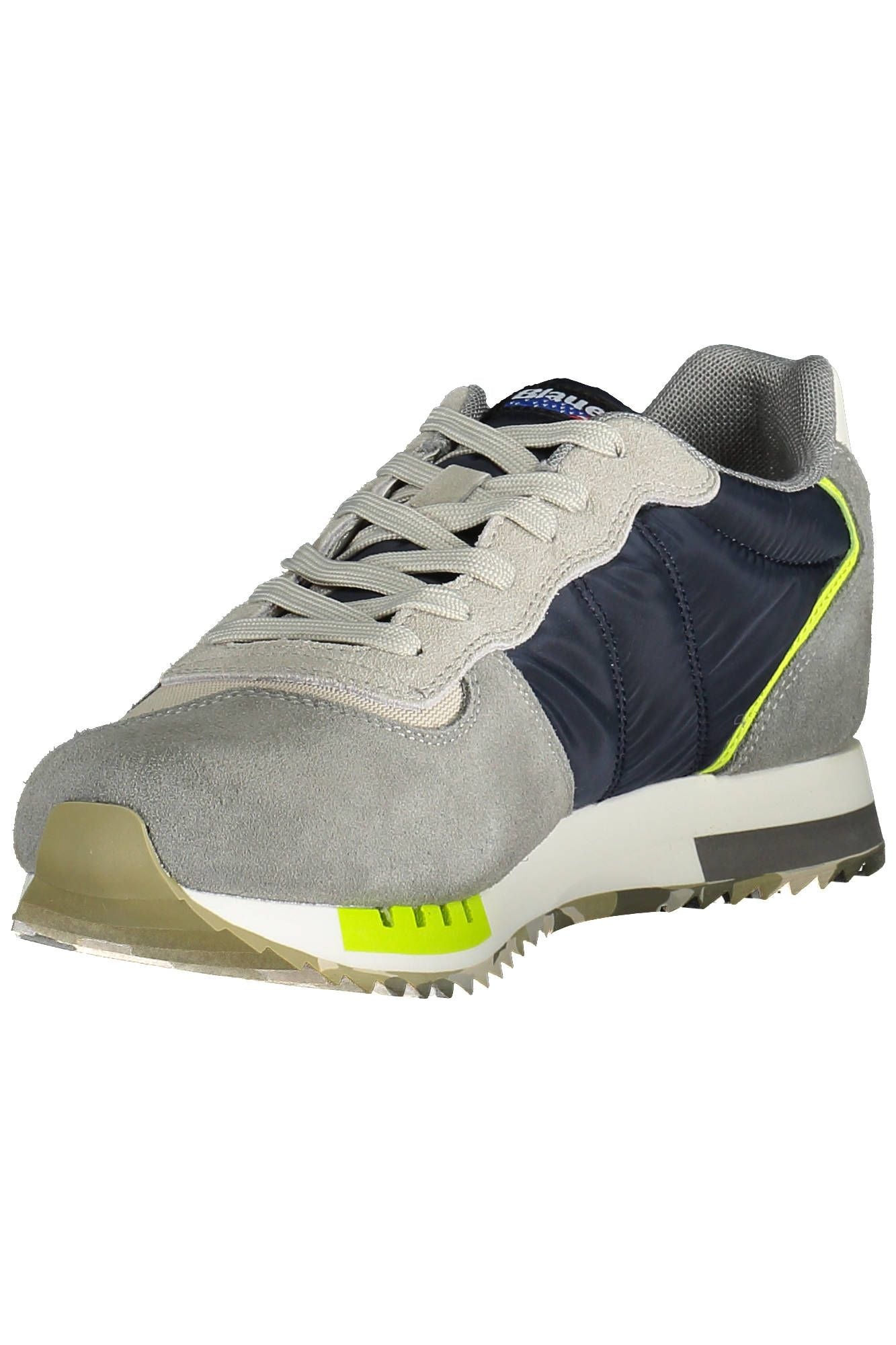 Blauer blauw lederen heren sneaker