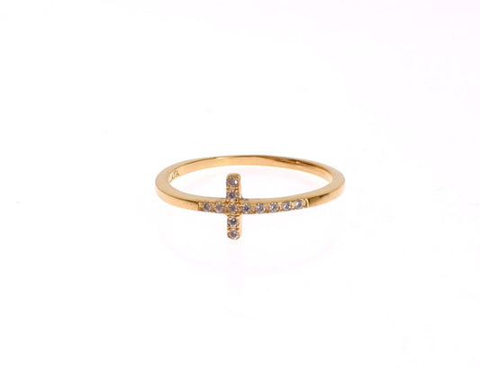 Nialaya Chic handgemaakte gouden CZ kristal ring