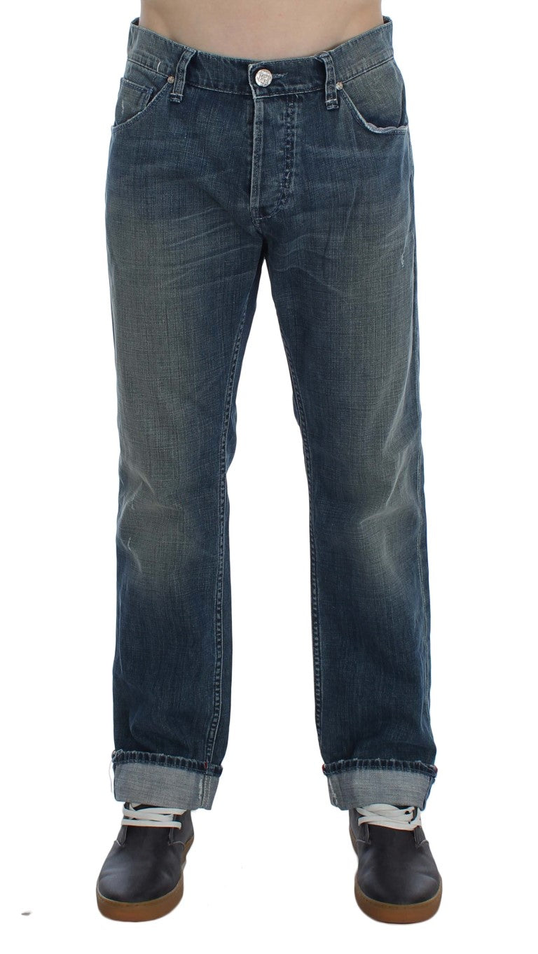 Acht Elegante Regular Fit Blue Wash Denim