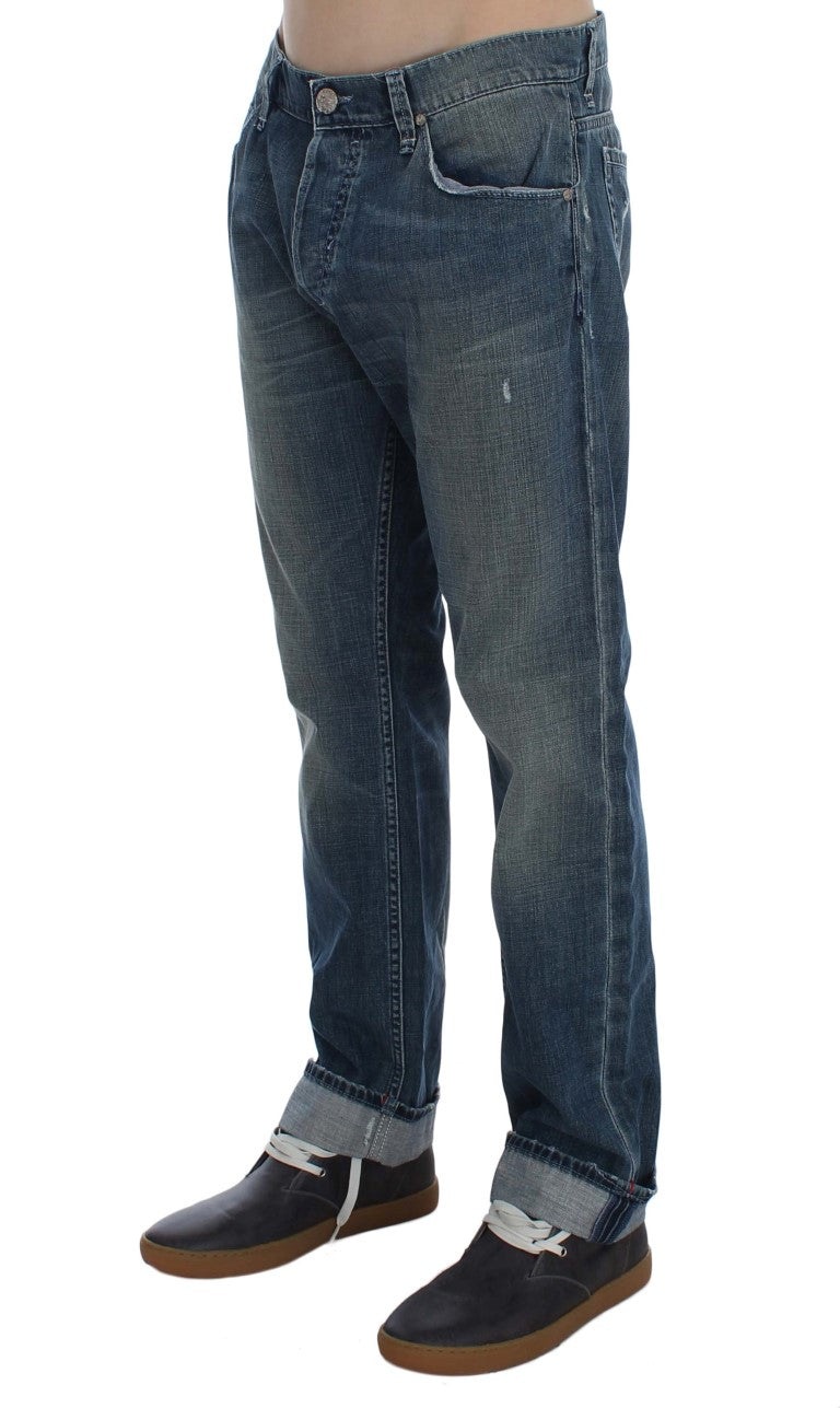 Acht Elegante Regular Fit Blue Wash Denim