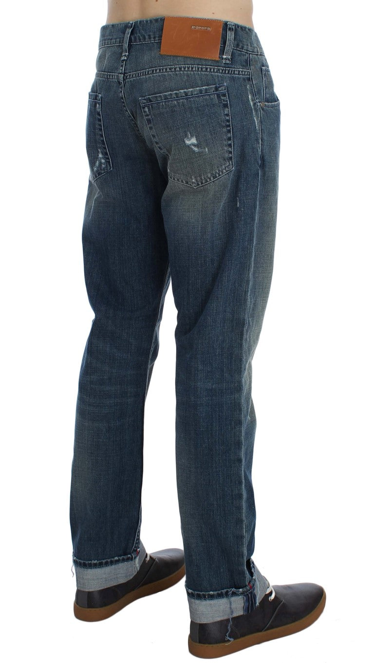 Acht Elegante Regular Fit Blue Wash Denim