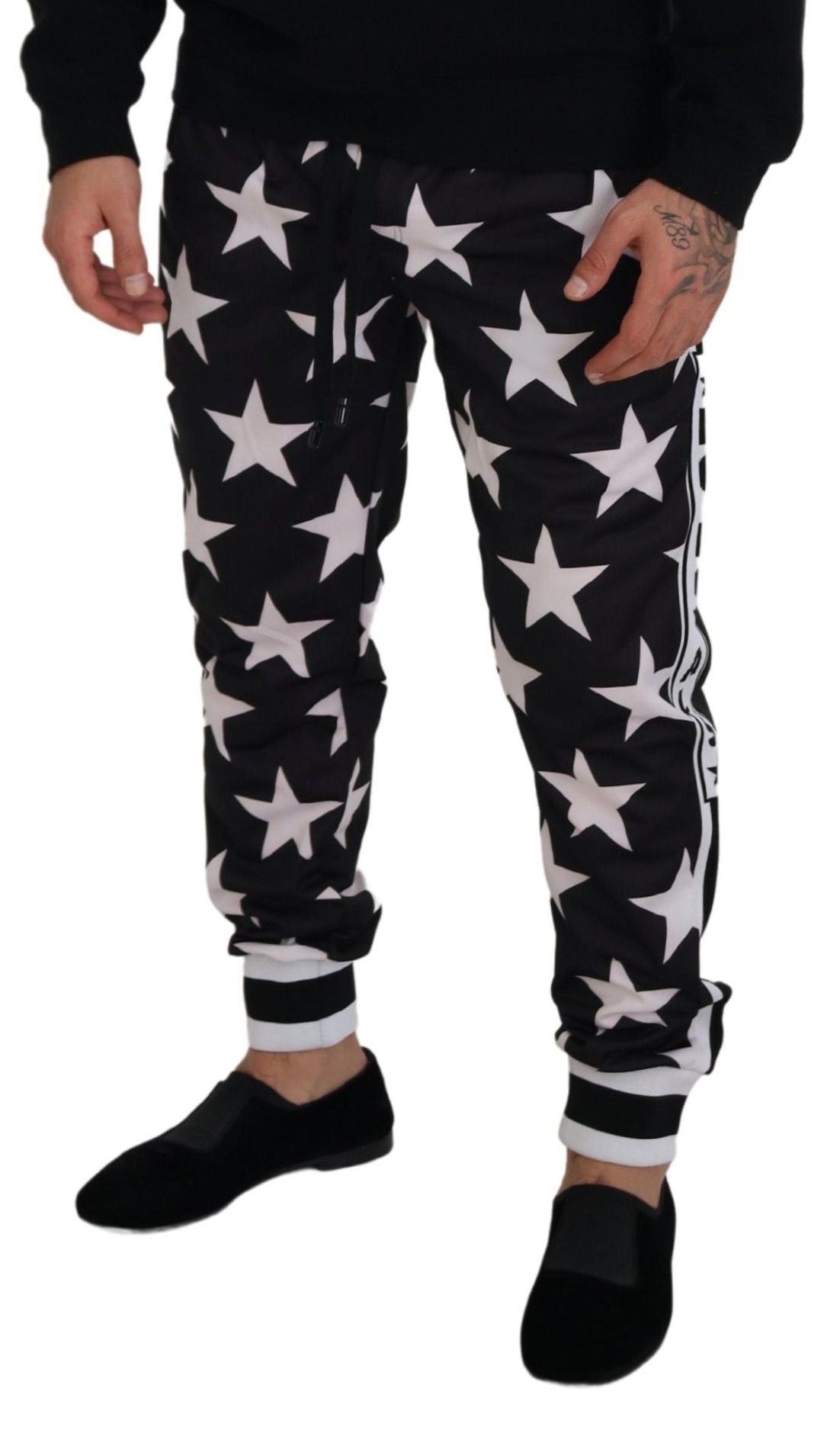 Dolce & Gabbana Star Print Casual Sweatpants met Logo Detail