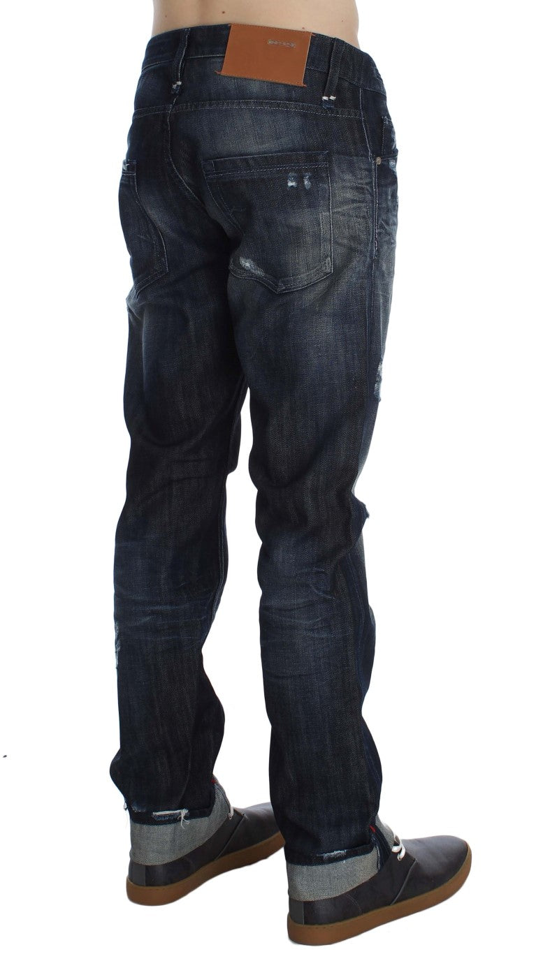 Acht Elegante Regular Straight Fit Blauwe Jeans