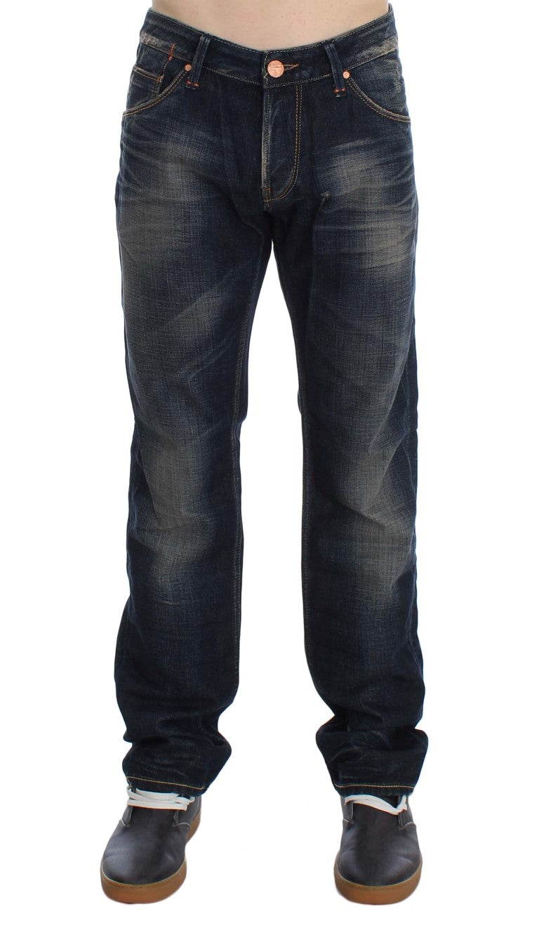 Acht Elegante Rechte Pasvorm Lage Taille Heren Jeans