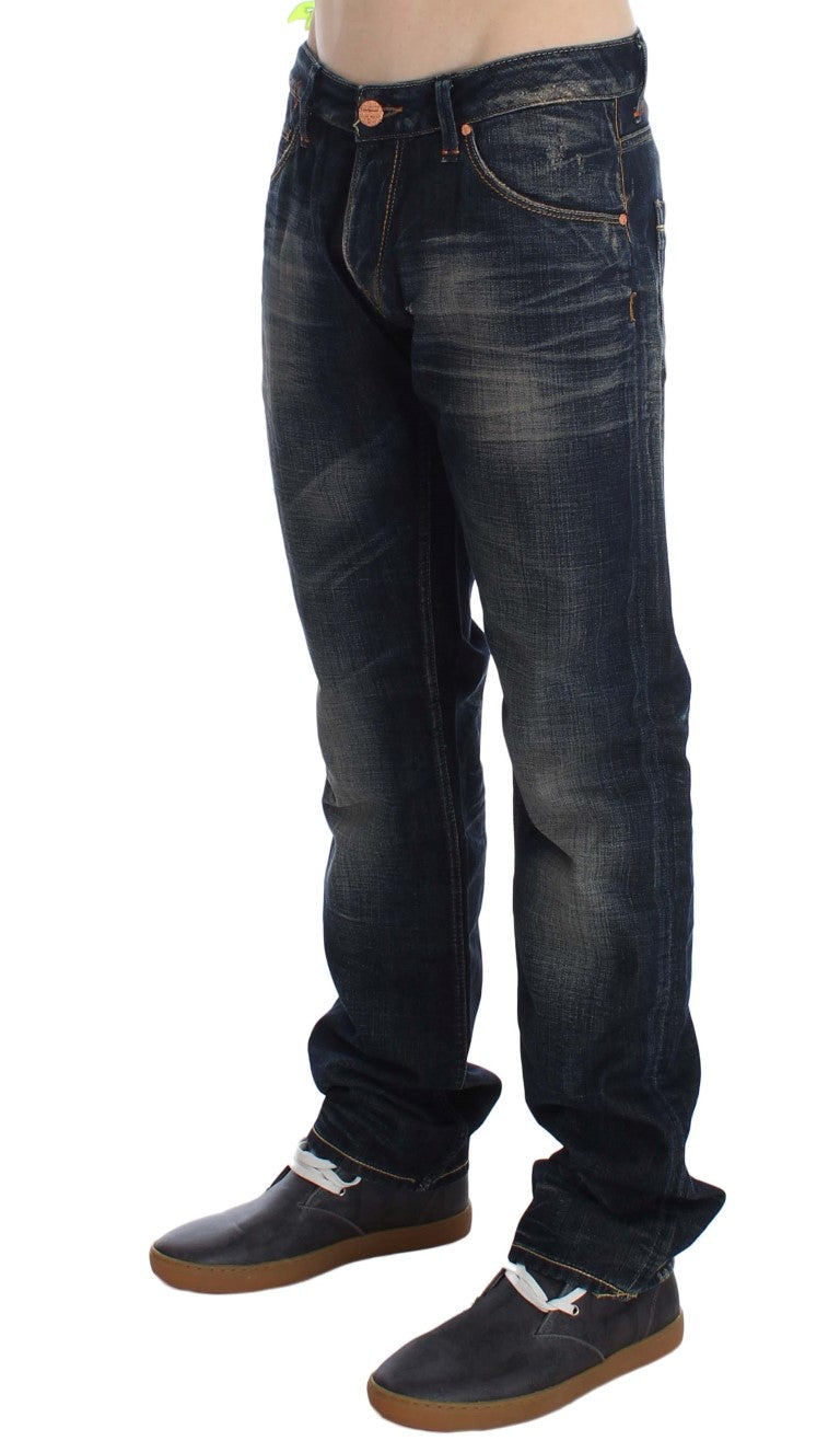 Acht Elegante Rechte Pasvorm Lage Taille Heren Jeans