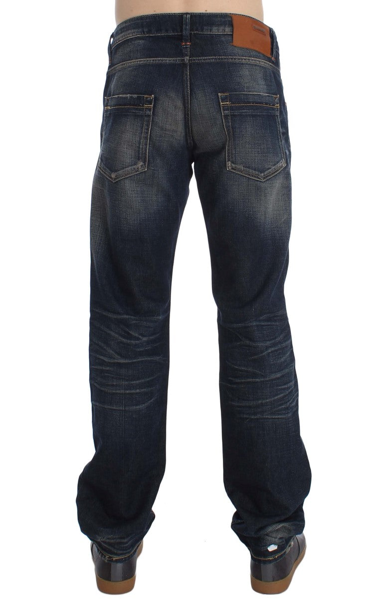 Acht Elegante Rechte Pasvorm Lage Taille Heren Jeans