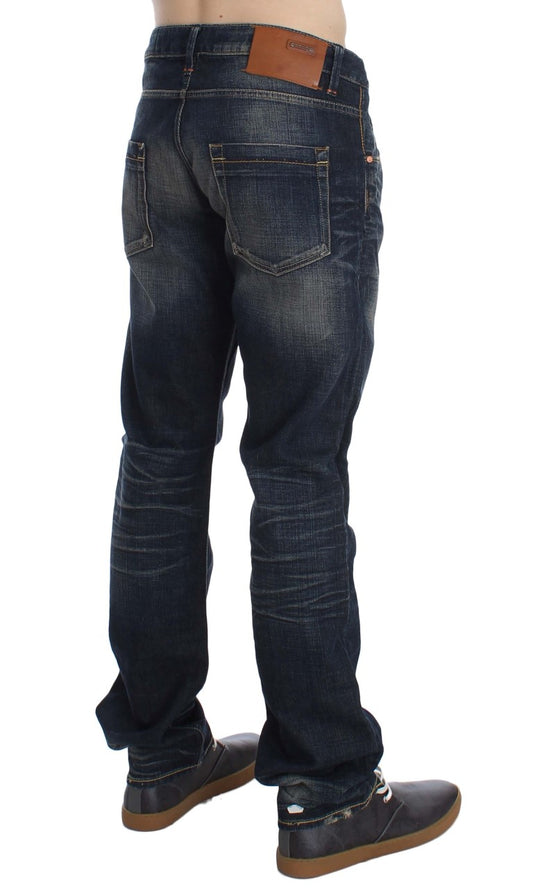 Acht Elegante Rechte Pasvorm Lage Taille Heren Jeans