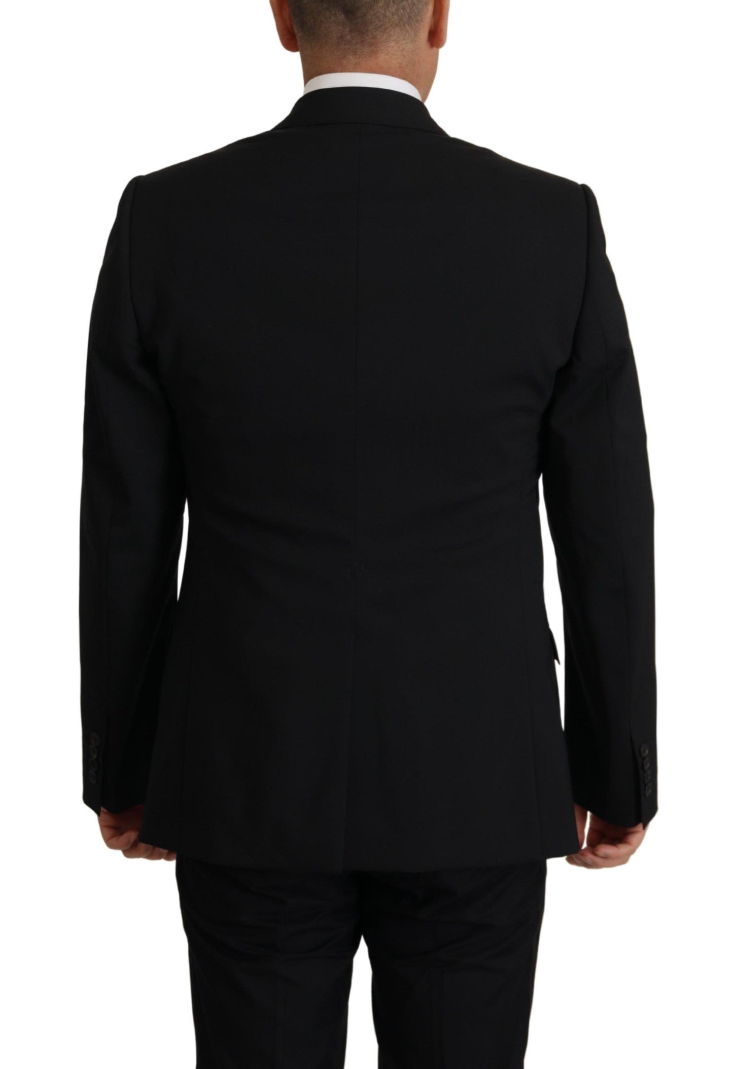 Dolce & Gabbana Elegant Black Martini Blazer and Vest Ensemble