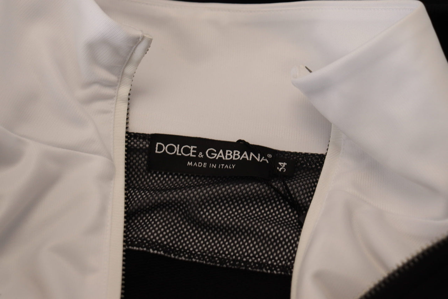 Dolce & Gabbana Elegant Zwart Bomberjack met Capuchon