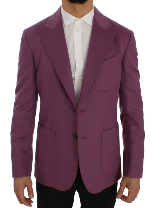 Dolce & Gabbana Elegante paarse kasjmier-zijdemix blazer