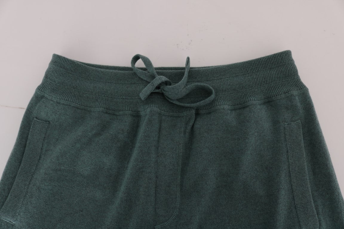 Dolce & Gabbana Elegante Groene Kasjmier Sportbroek